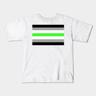 Agender Pride Flag Kids T-Shirt